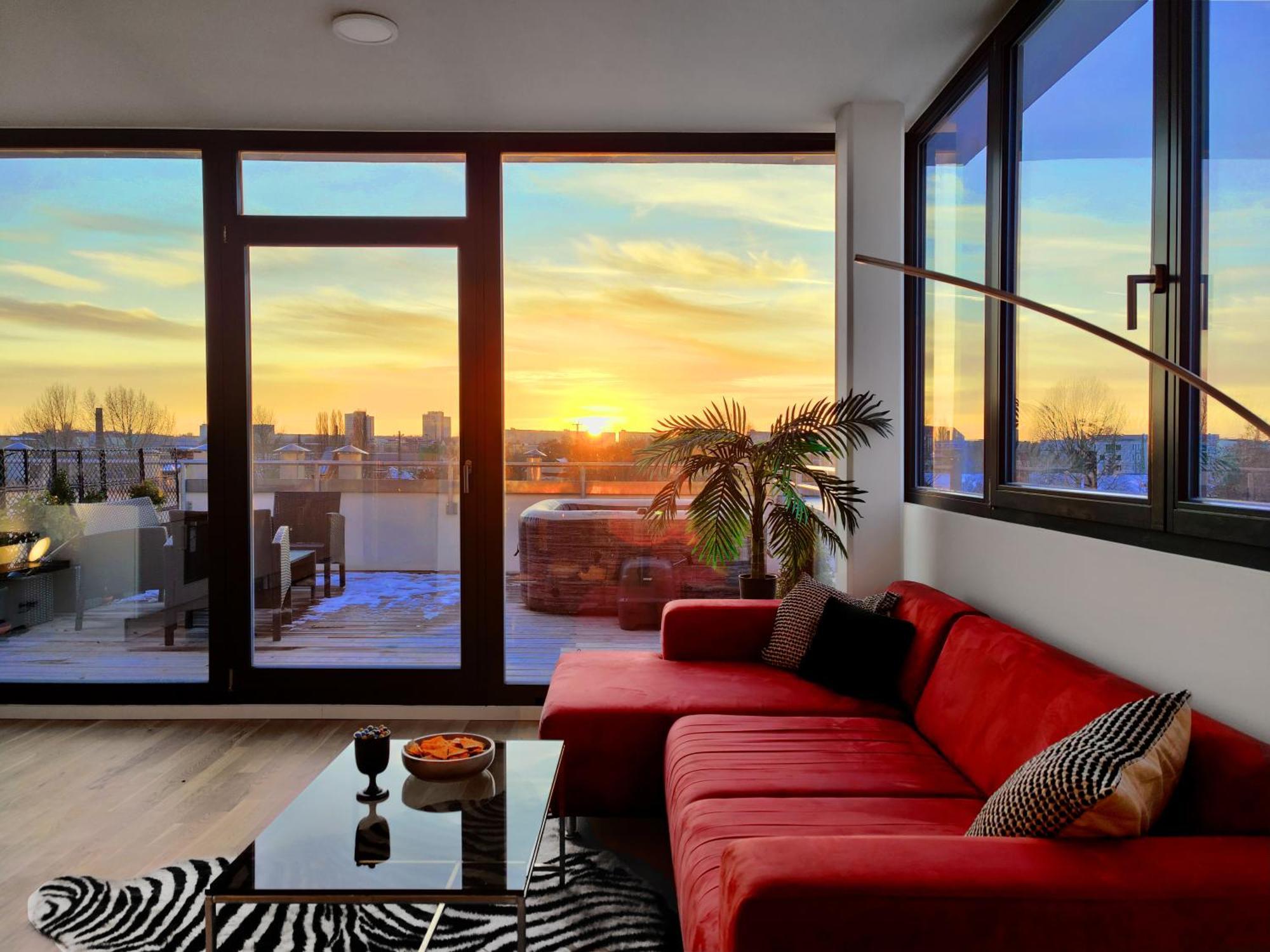 Maisonette-Penthouse Inklusive Whirlpool Ueber Den Daechern Von Magdeburg Bagian luar foto