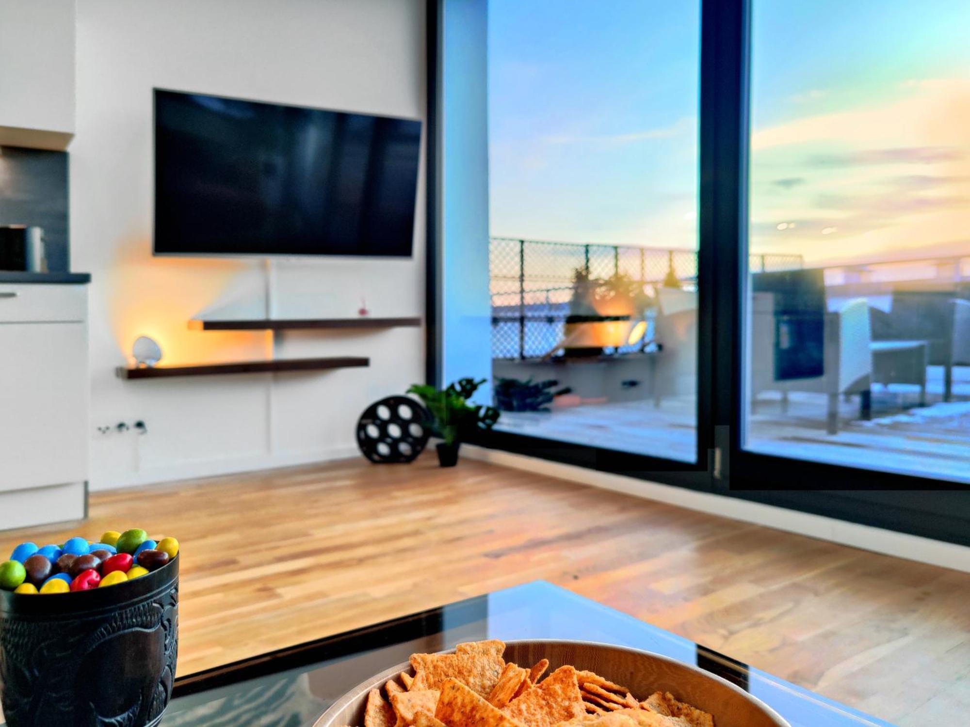 Maisonette-Penthouse Inklusive Whirlpool Ueber Den Daechern Von Magdeburg Bagian luar foto